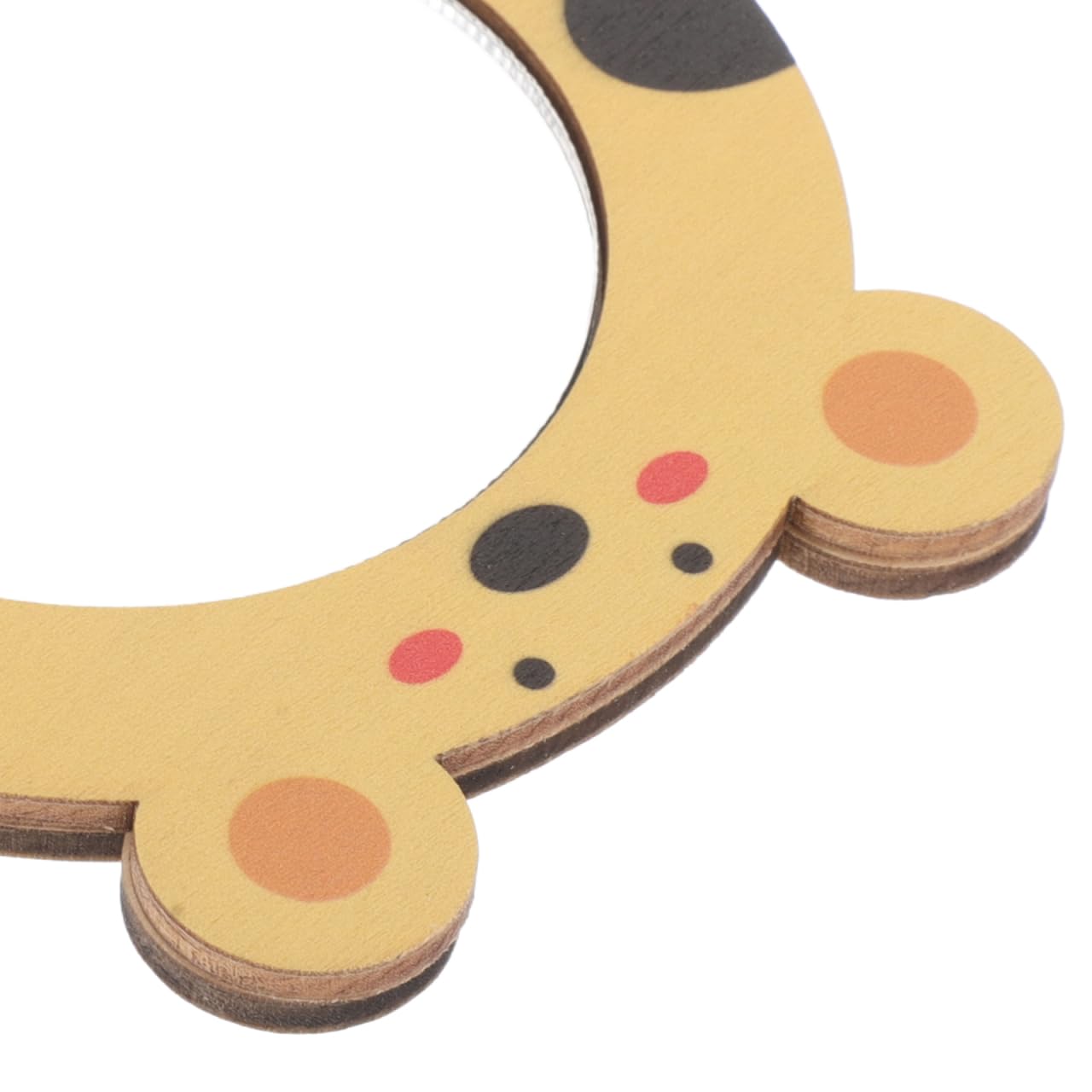 NAMOARLY 1pc Wooden Baby Mirror Tiger Design Educational Toys for Toddlers Boys and Girls Sensory Toys Compact Mirror for Boys and Girls - Image 3