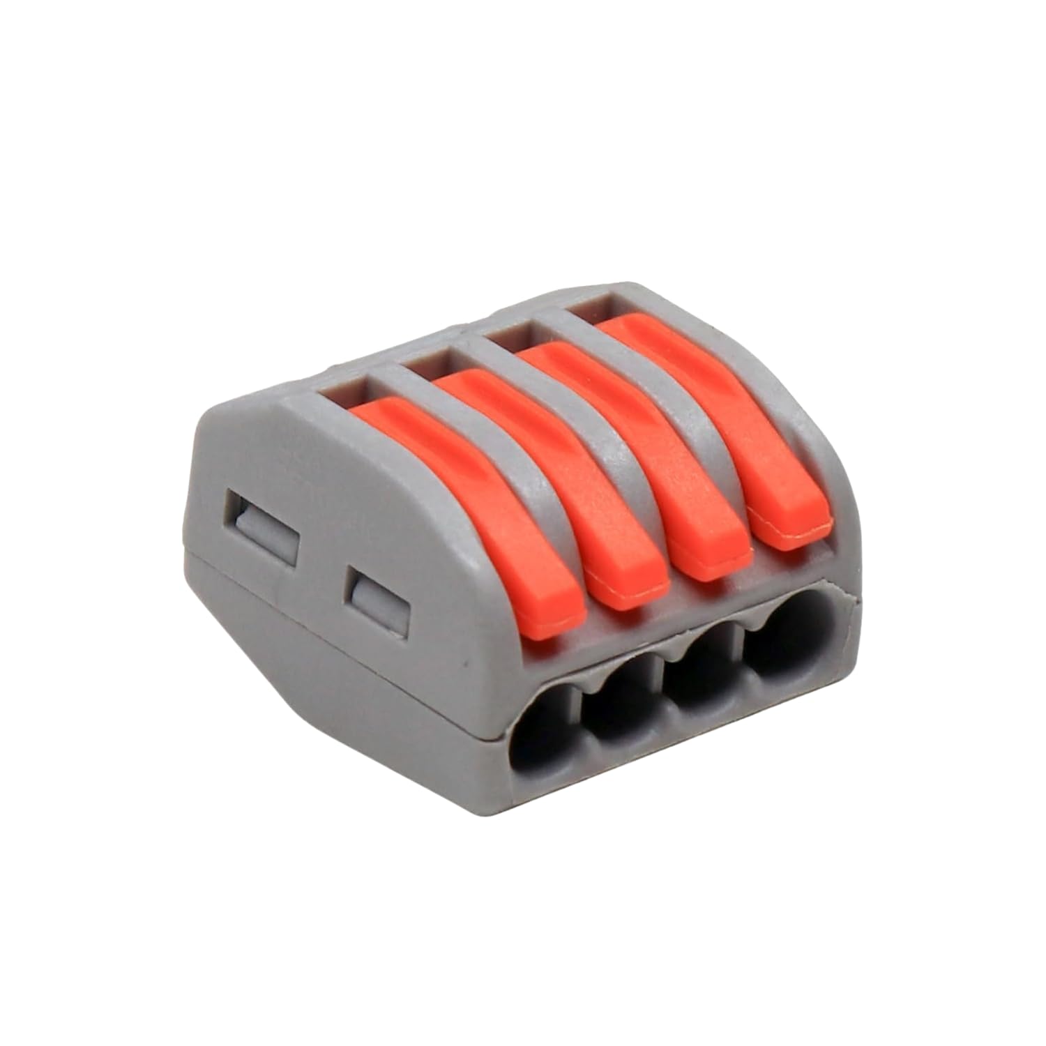 PCT-214 Lever Nut Wire Connector, 4 Port Reusable Quick Splice Electrical Terminal Block for Solid & Stranded Copper Wires, Tool-Free Wiring Connector, Pack of 10-image-20