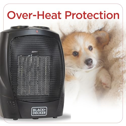 BLACK+DECKER Personal Ceramic Heater, 1500 Watts, BHDC201, Black - image 8