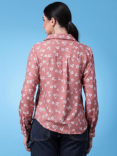 Image of OOMPH! Women's Cotton Regular Fit Floral Button Down Shirt