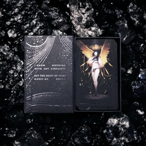 JP GAMES LTD Arthur Wang Deck de tarot de luxe noir véritable – Magnifique deck de qualité supérieure, bords peints à la main, imprimé aux États-Unis, adultes 14 ans et plus – vue 2