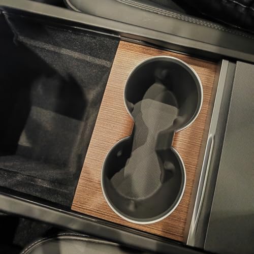 Cubierta de portavasos de madera real para Tesla Model 3 y Y miniatura 2