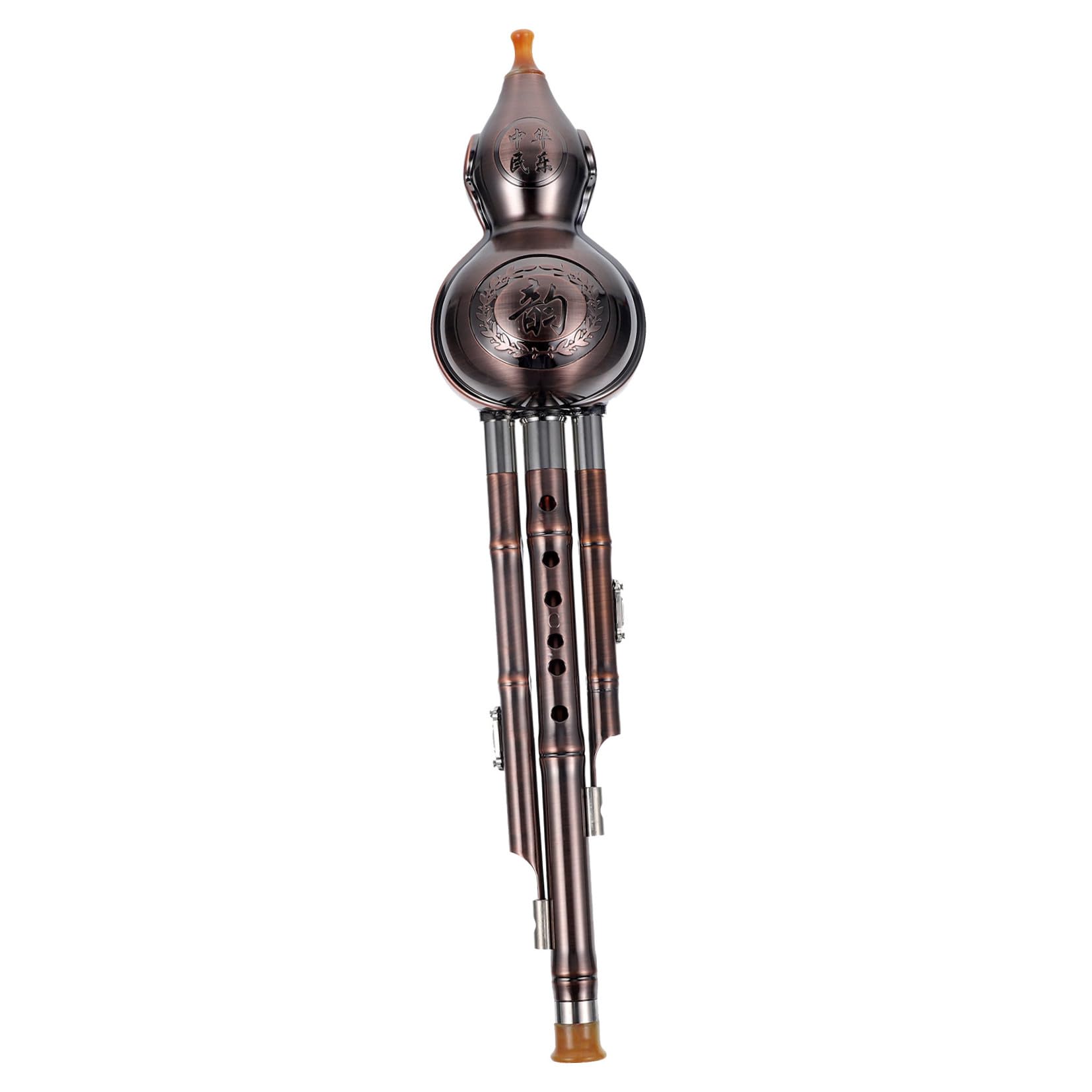 TOYANDONA Flauta De Cucurbita China En Latón Nudo Chino Diseño Tradicional Instrumento Musical Étnico Para Interpretación y Práctica