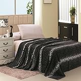 Animal Prints MicroPlush Leopard King Blanket Gray & Black