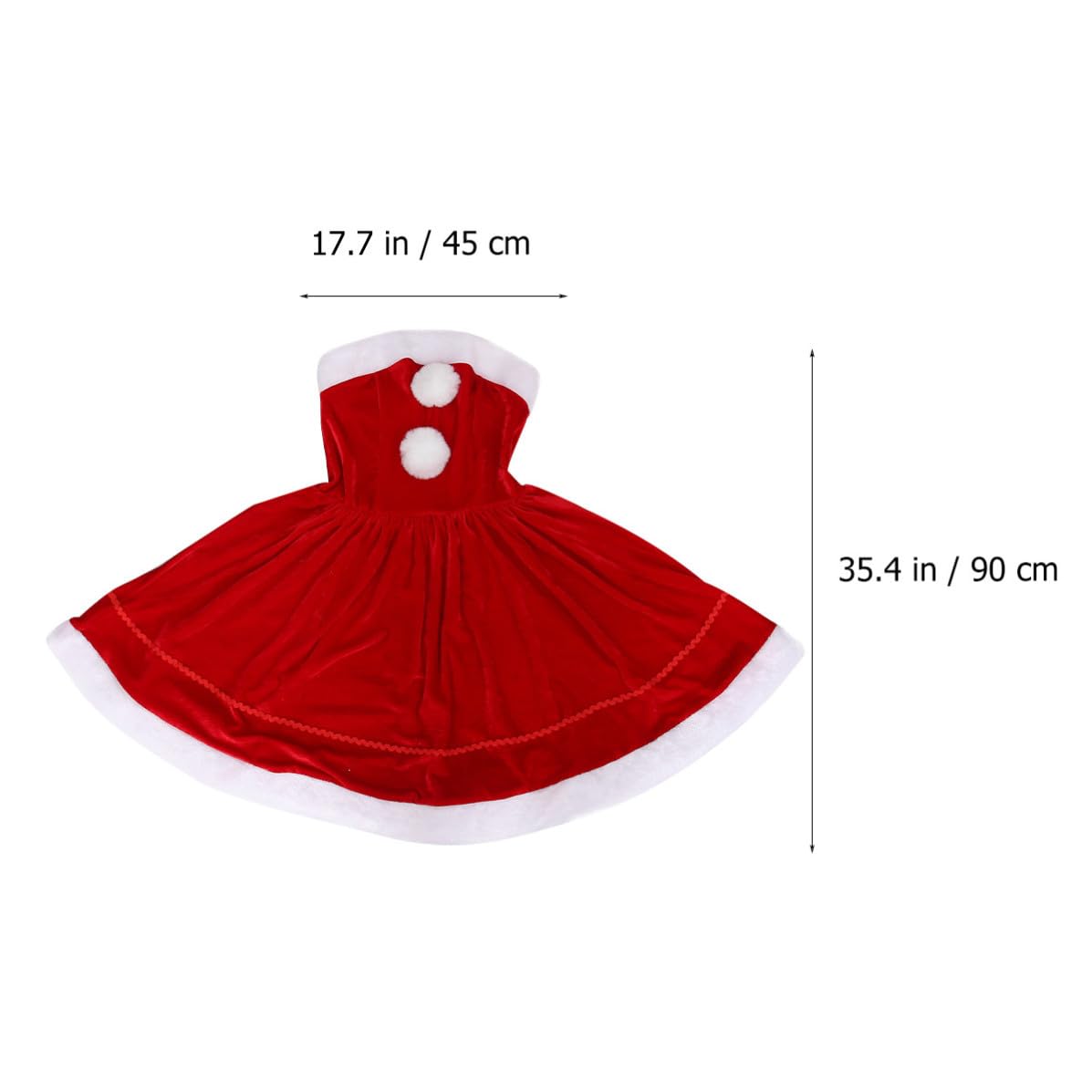 CALLARON Vestito di Natale Renna Rosso in Poliestere per Bambina | Atmosfera Natalizia, per Vigilia e Festa, Stile Lovely Tessuto Confortevole e Calore Elevato