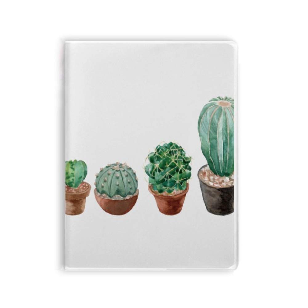 Carnet de notes souple cactus au format A5 avec pages lignées épaisses