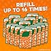 Tic Tac Bulk Resealable Refill Bag, Orange Flavored Mints, On-The-Go Refreshment, Includes Empty Refillable Pack, 17.2 oz