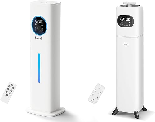 Miniatura 1 de Humidificador grande ultrasónico de niebla fría de 9L2.3 galones + humidificadores cálidos de 8 L para habitación grande dormitorio con luz nocturna