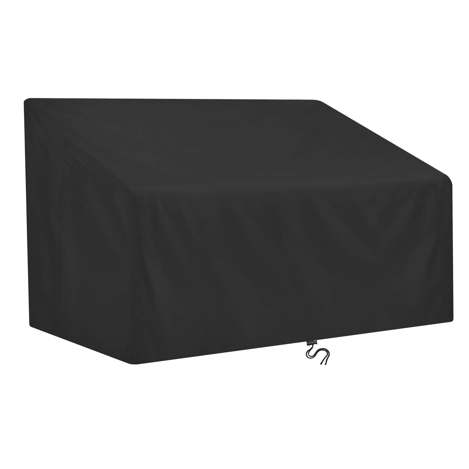 LEESITEC 3 Seat Garden Bench Cover, Waterproof Anti-UV Durable Outdoor Patio Bench Seat Cover, Garden Furniture Protector for Lounge Chair Cover (163 x 66 x 63 / 89cm) Black