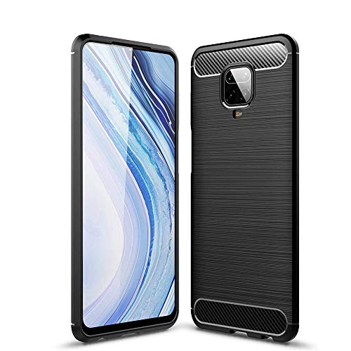For Xiaomi Redmi Note 9S �P�[�X Redmi Note 9S �J�o�[ �yJinmdz�z �\�t�gTPU�V���R�[���f�� �ϏՌ��J�o�[ �h�o ���^ �����h�~ �S�ʕی�J�o�[ Redmi Note9S �Ή� (�u���b�N)