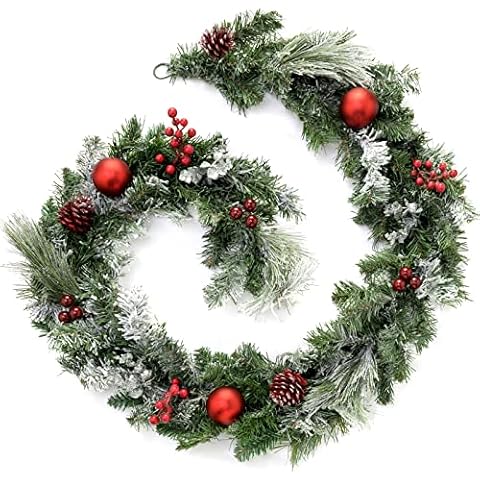 WeRChristmas 6 Feet Frosted Garland Decoration Cover