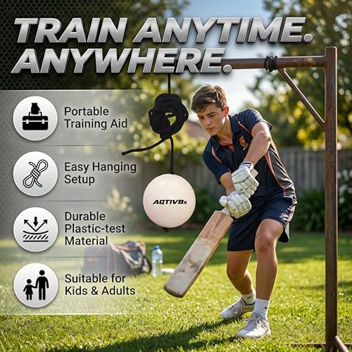 Image of PVC Hanging Cricket Ball for Practice /Training for Men, Women, Boys, Girls & Kids Home Practice Balls Ideal for Indoor & Outdoor Batting, Heavy Training