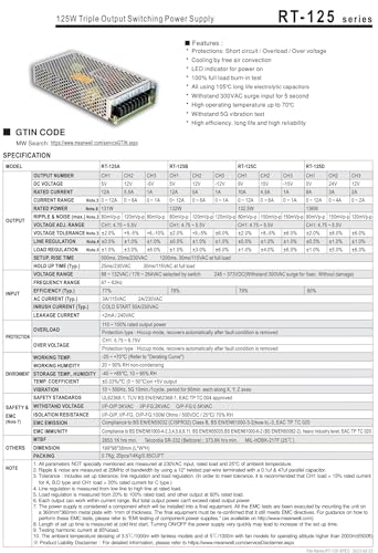 Alimentation à découpage contre les pannes de tension RT-125D - 4