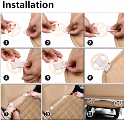 Image of Premium Breathable Car Seat Cover Cushion Universal Fit Velvet Seat Protector with Storage Pocket for Sedan, SUV, Truck & Office Chair Soft & Driving Comfort Pad 60x50 cm (1Pc) (Beige)