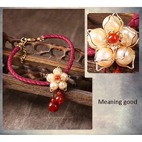 Tobilleras para mujer pulseras de tobillo vintage de flores 7