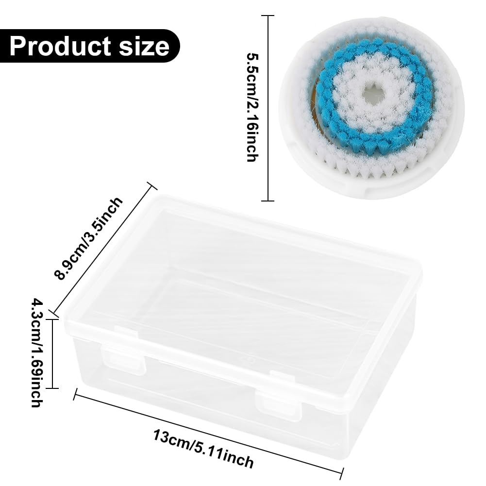 4 piezas/6 piezas de repuesto de cabezal de cepillo Clarisonic Mia, herramientas de repuesto de cabezal de cepillo Clarisonic Mia con caja de almacenamiento, cabezales de repuesto de cepillo facial
