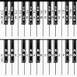 CoverTribe Piano Keyboard Stickers for White and Black Keys - 2 Layouts, Removable and Durable, Fits All Size Pianos, Easily Learn to Read Piano Notes, Includes Beginners Guide to Cover Music eBook