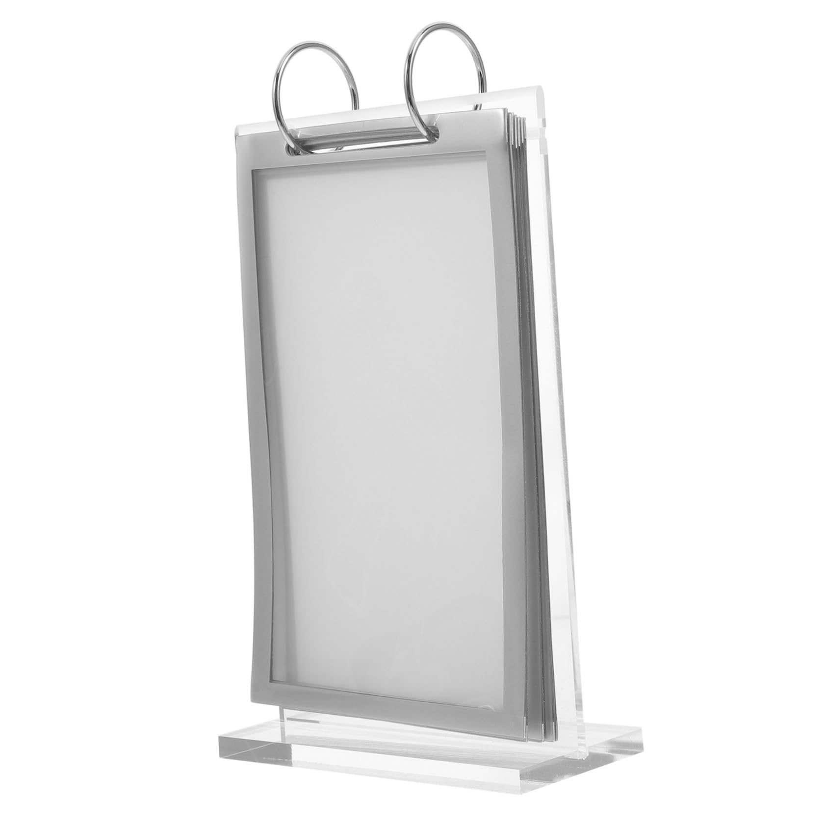 KICHOUSE Table Card Flip Display Stand for Menu Sign Holder Base Vertical Flip Menu Stand