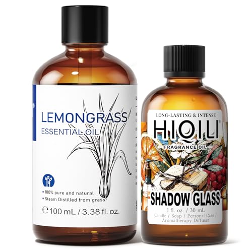 HIQILI Aceite Esencial de Lemongrass 100ML y Aceite Aromático 30ML