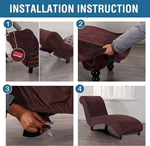 ELYSYSRL Velluto Copri Chaise, Fodera per Chaise