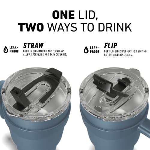 Hydrapeak Roadster 40 oz Tumbler with Handle and Straw Lid, Convenient