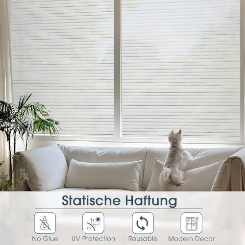 Lifetree Fensterfolie Nadelstreifen Blickdicht Sichtschutzfolie, 44.5x400cm – Ansicht 6