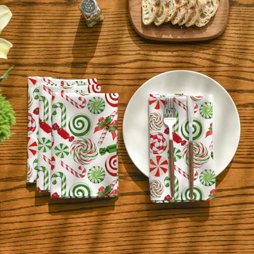 Servilletas de Tela Navideñas Horaldaily 18 x 18 Pulgadas Pack 4 miniatura 2