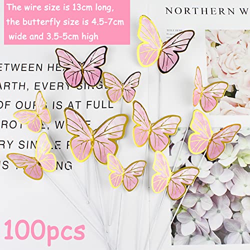 Decorazioni per Cupcake a Forma di Farfalla, 100