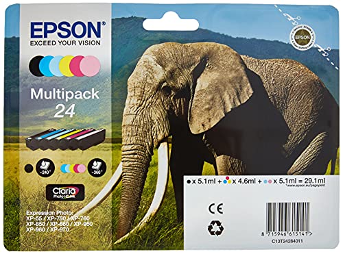 EPSON T2428 Cartouches d'encre Multipack Noir + Couleurs C13T24284011