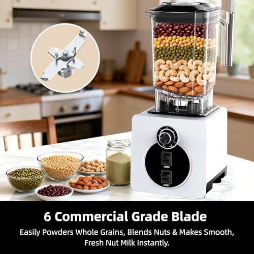 Image of AIZIYO Professional Blender for Smoothies, 2200W Peak Watts,60 oz BPA-Free Pitcher, Blenders for Kitchen, Dishwasher Safe, Programs for Frozen Drinks & Nutrient Milk Shakes & Nut Milk