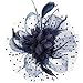 DRESHOW Fascinators Hat Feather Headband Women's Fascinators Tea Party Headwear with Clip Derby Hat for Girls & Women