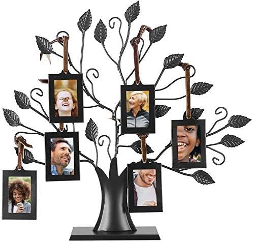 Family Tree Frame-Photos Display Tree Family con cuadros colgantes Marcos Decoración de mesa independiente(s)