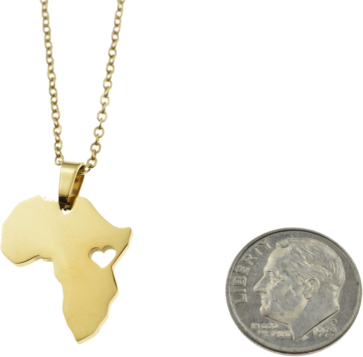 MOM & THREE DAUGHTERS Africa Necklace, Africa Map Pendant Necklace Women. Stainless Steel Chain. African American Jewelry. African Jewelry for Women. African American Gifts - Image 4
