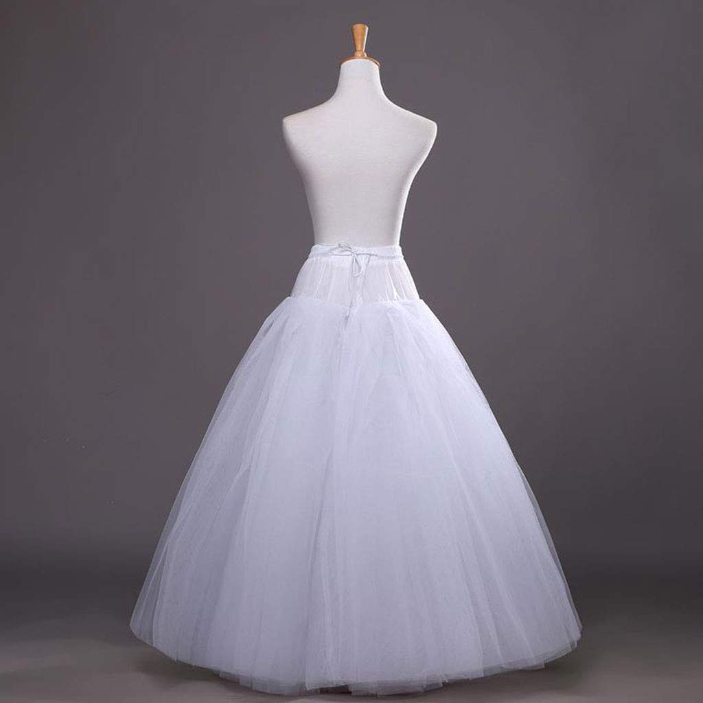 ZZALLLGonna Mezza Gonna Stile Lungo Senza Cerchi a 4 Strati Sottoveste Abito da Sposa da Sposa Foderato da Donna Abiti da Festa da Donna Fodera da Gioco di Ruolo