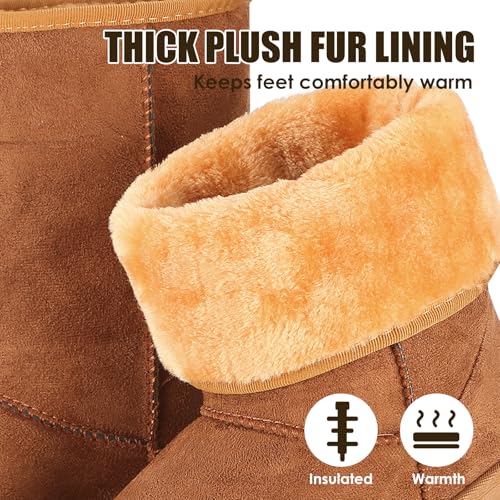 Women’s Snow Boots for Winter Waterproof Mid-Calf Warm Fur Lining Boots Ultra Comfortable Outdoor Shoes Classic3