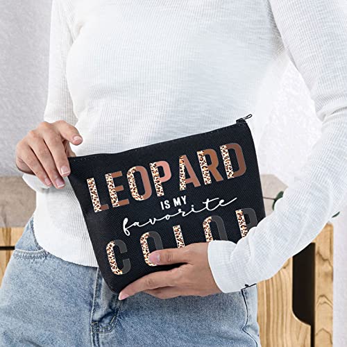 BWWKTOP Leopard Lovers Cosmetic Makeup Bag - Zipper Pouch, Leopard Fans Gifts, My Favorite Color Merchandise4