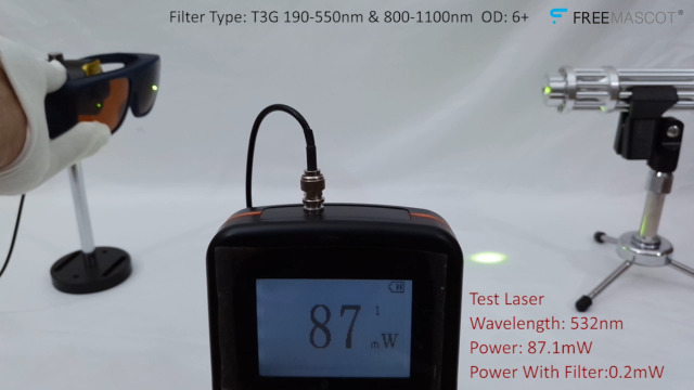 Lunettes De Sécurité Laser 200-540 Nm, OD7