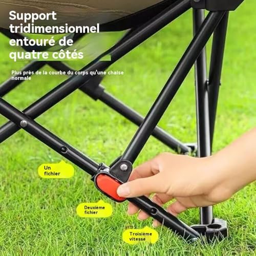 Chaise de plage portable légère et pliante pour le camping et le jardin - 5
