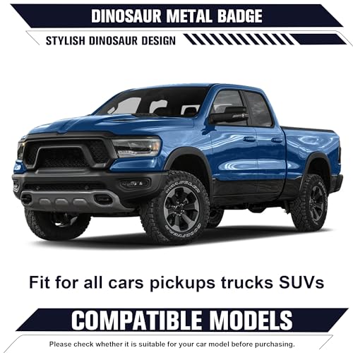 Insignia de dinosaurio autoadhesiva para RAM TRX 1500, emblema gráfico resistente en par 2