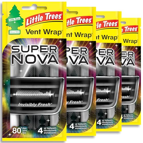 Image of LITTLE TREES Car Air Freshener | Vent Wrap Provides Long Lasting Scent, Invisibly Fresh | 16 Air Fresheners | Supernova
