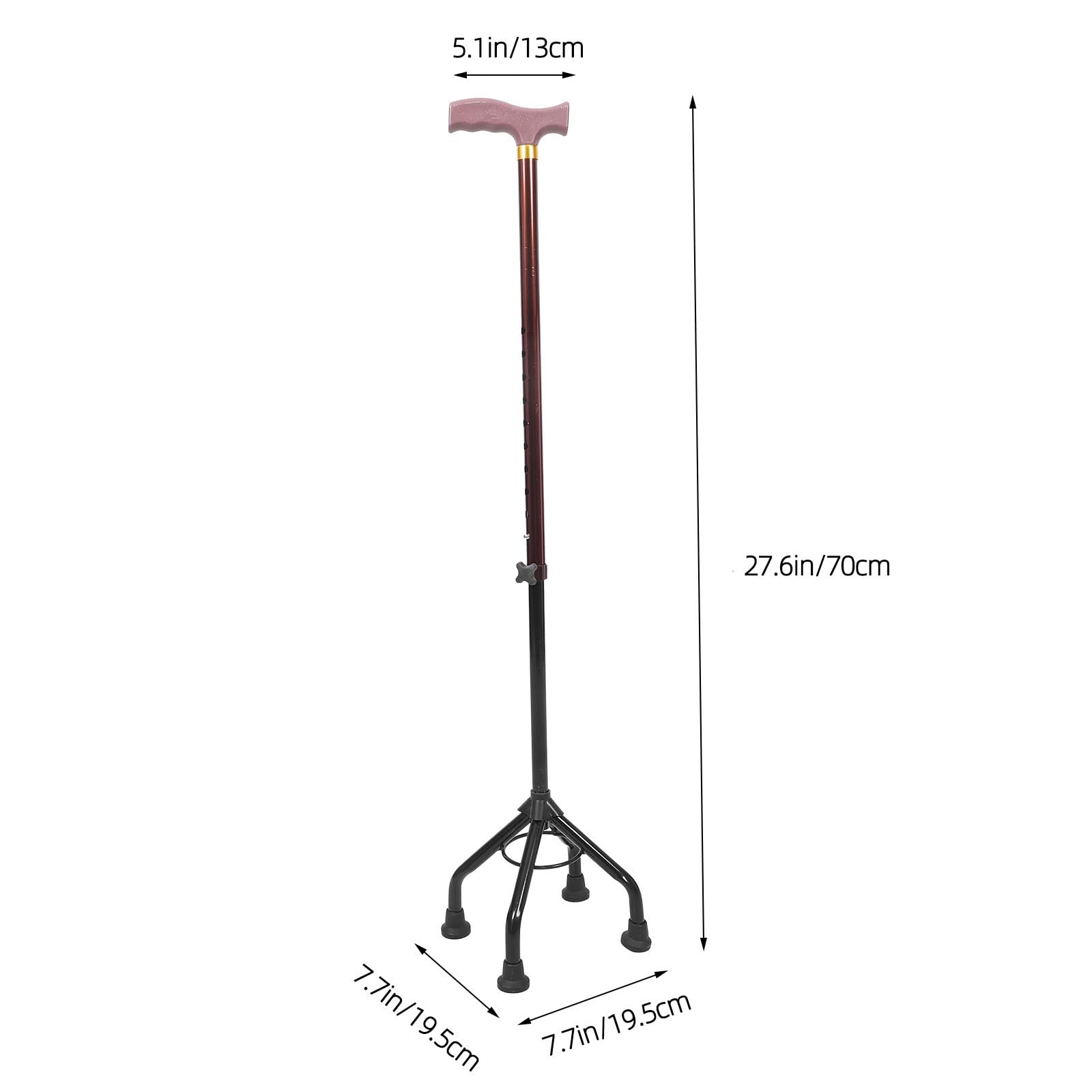 POPETPOP Bastón de Trekking Goma Antideslizante Ajustable de Aleación de Diseño de Patas y Estabilidad Reforzada para Actividades al Aire Libre y Senderismo