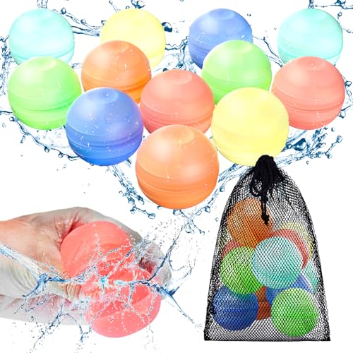 CloudValley Reusable Silicone Water Balloons 12 Pcs Self-Sealed Quick Fill - image 1