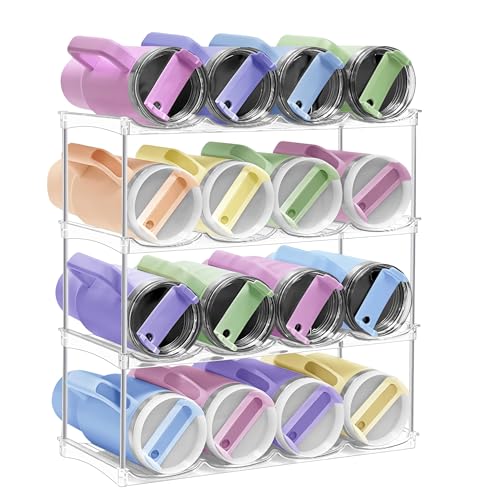 Spaclear Water Bottle Organizer - Stackable Water Bottle Holder for Cabinet