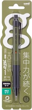 uni Alpha-Gel Switch Mechanical Pen, 0.5mm, Dark Olive [M5-1009GG 1P.18]