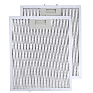 300x250mm Afzuigkap Vetfilters 2 Pack, Metalen Mesh Zilver Wasbare Vervanging Keuken Afzuigkap Ventilator Accessoires