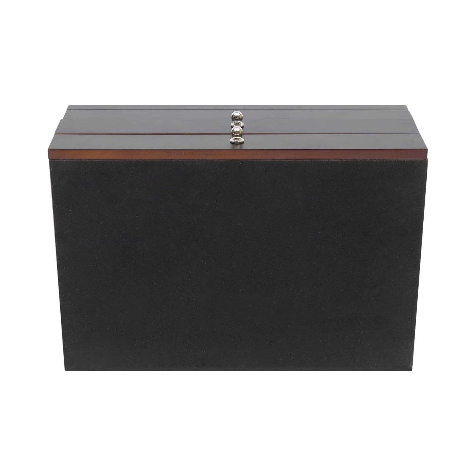 3 Ebene Stiftebox Holz für 34 Füller Stifte, Stifthalterbox mit Schubladen and Sichtbarer Deckel, Füllfederhalter-Vitrine Stiften Display Organizer Box, 31x21x12.5cm (Schwarz)