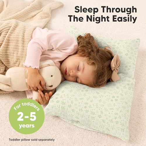Image of KeaBabies Cotton Muslin Toddler Pillowcase 13x18 Only, 2-Pack (Flora Vale)