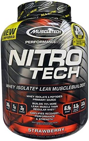 Muscletech Nitro Tech Whey Isolate Lean Muscle Strawberry 3 97 Lbs 1 80 Kg Buy Online At Best Price In Ksa Souq Is Now Amazon Sa Health