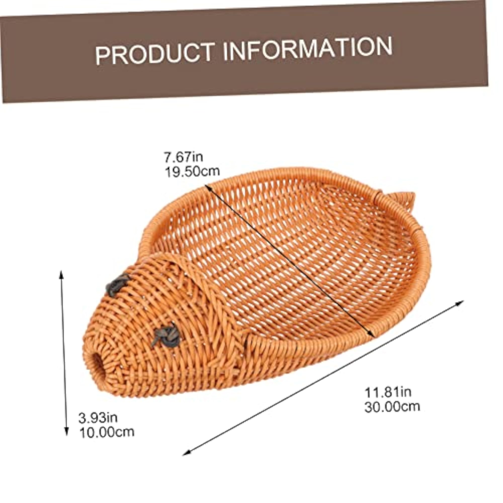 Fish Shape Woven Basket for Kitchen Storage