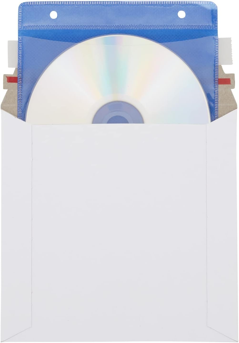 CD Mailers - 100-Pack, 6x6-Inch, White Flat Square - 450 GSM Thick Cardboard Envelopes for DVDs, Photos & Trading Cards - Image 8